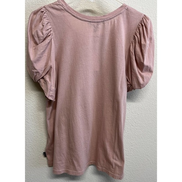 Buffalo David Bitton balloon sleeves misty rose top size M NEW - Picture 5 of 9